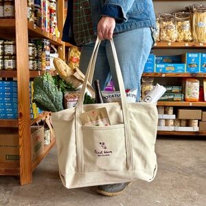 Alison Roman First Bloom Zip Top Canvas Market Tote Bag